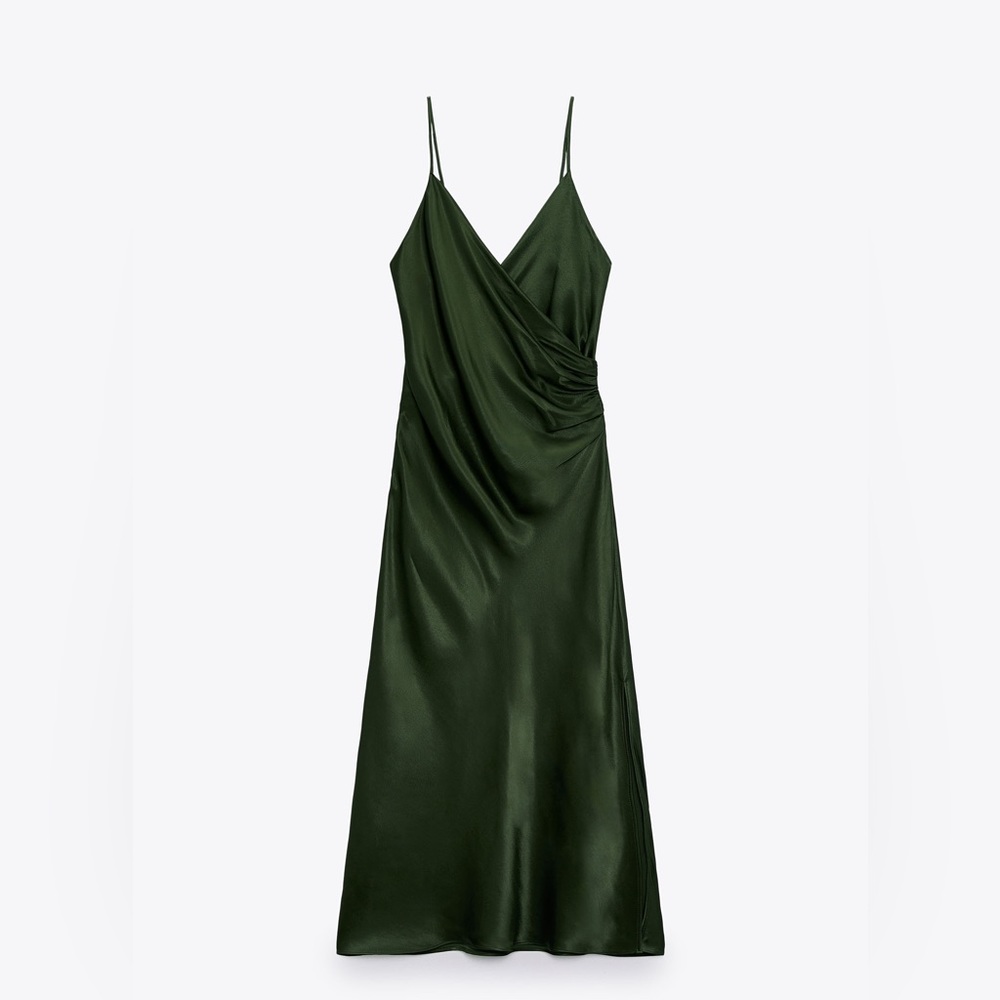 Zara Draped Lingerie Style Dress